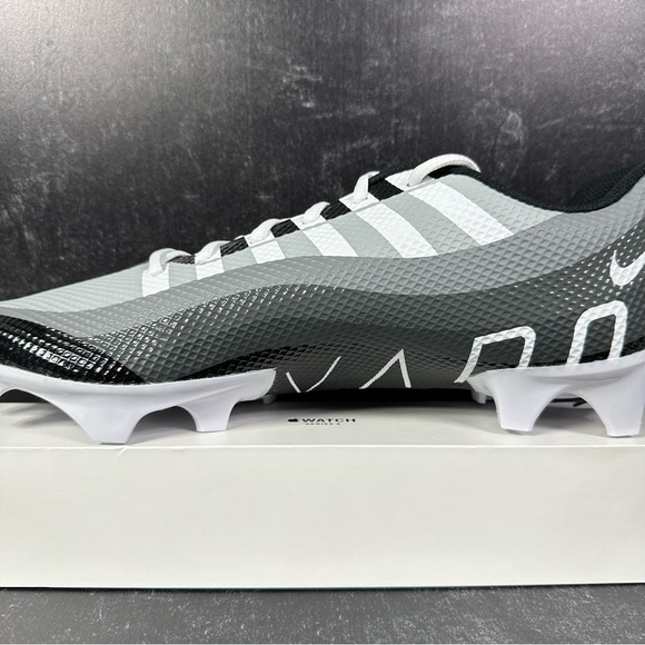 NIKE VAPOR EDGE SPEED 360 BLACK DARK SMOKE GREY MENS FOOTBALL CLEATS SIZE 14 NEW - Picture 8 of 10
